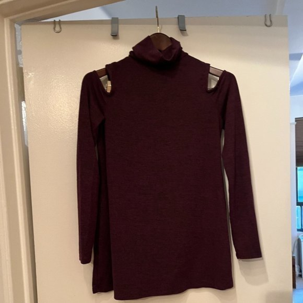 A Pea in the Pod Purple Turtleneck Blouse